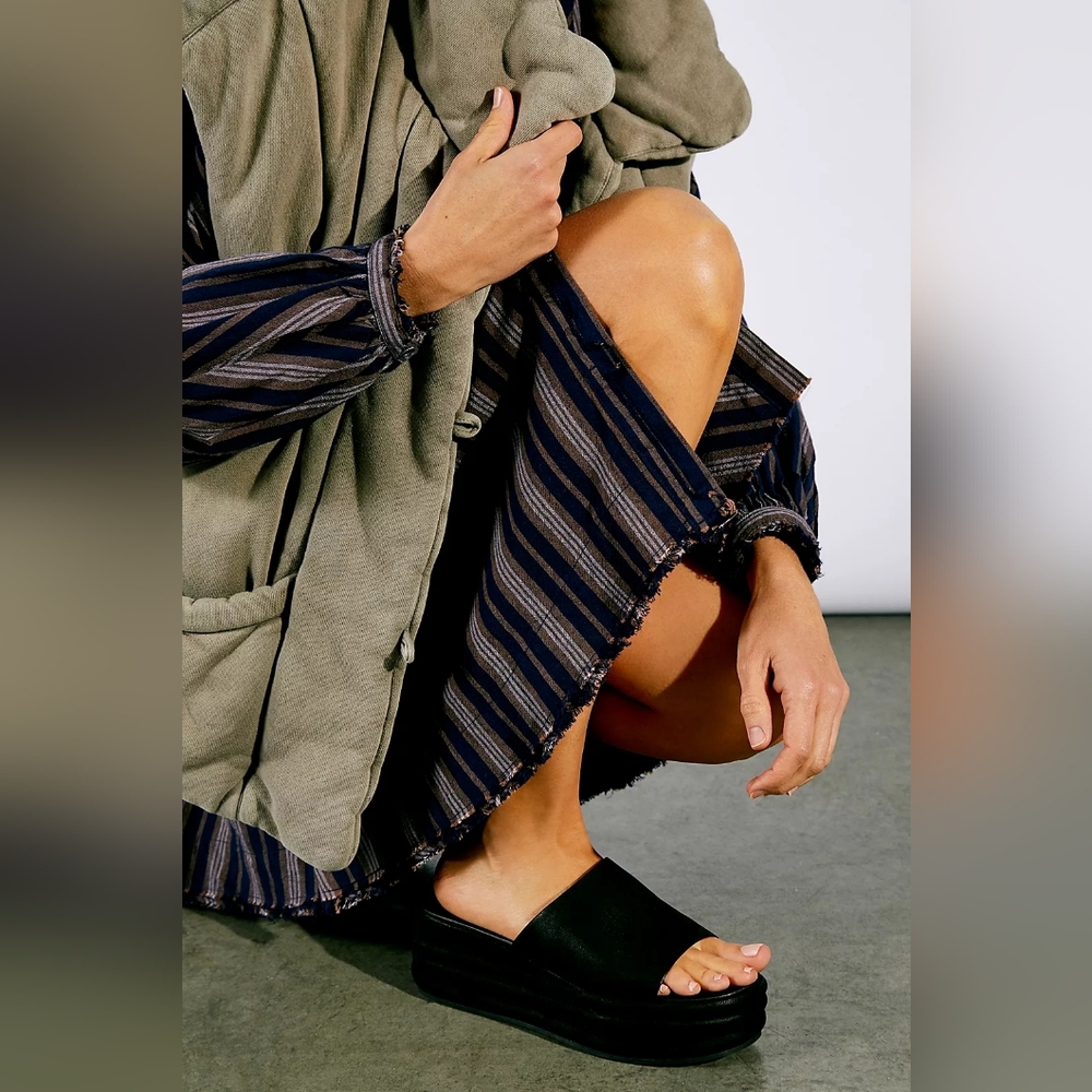 Free People Harbor Flatform Sandals Black Multiple Sizes New in Box - Picture 4 of 11
